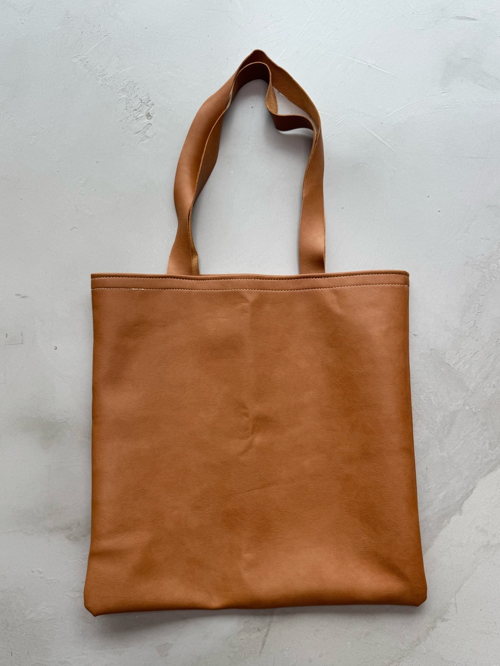 New Vegan Leather brown tote bag
